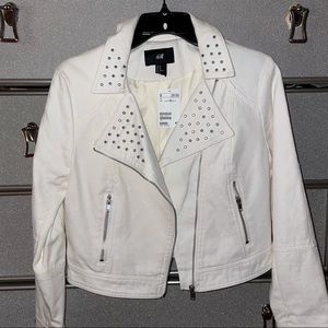 Studded white Jean jacket